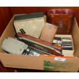 Miscellaneous items, inc. Burroughs & Watts billiard's scoring paddle, Eumig electric movie camera