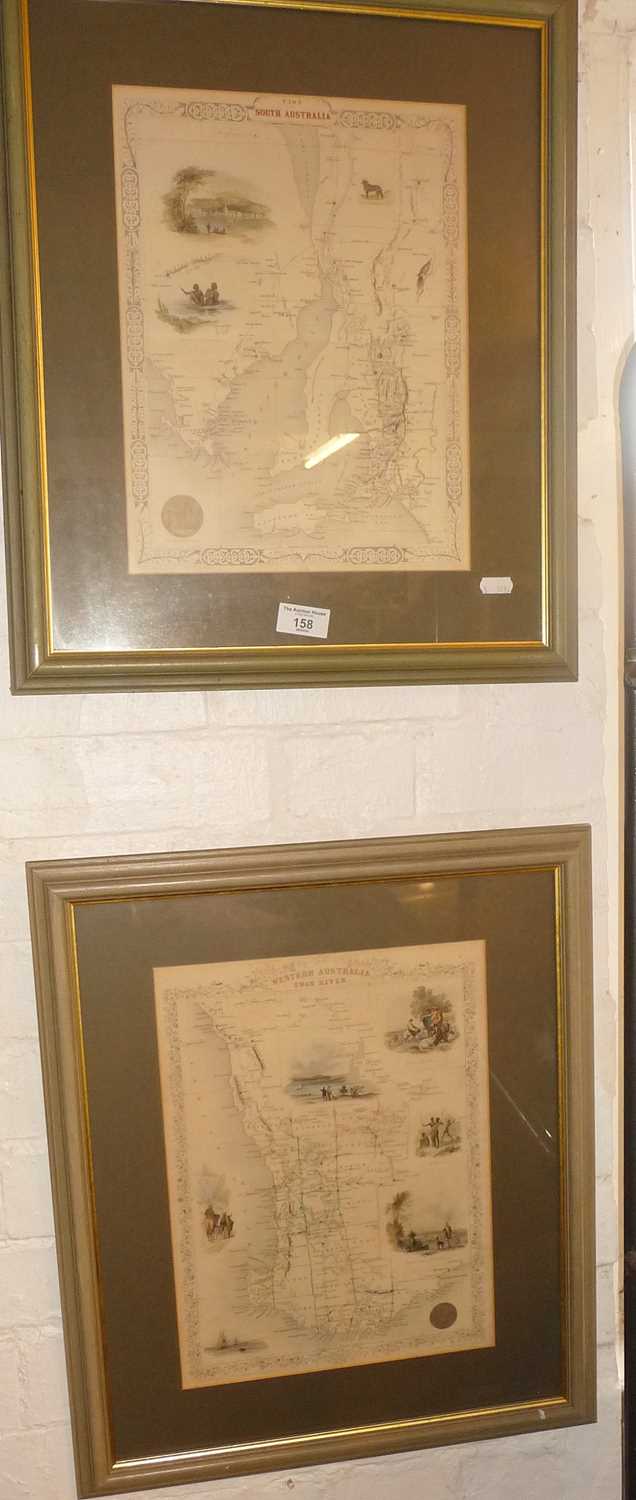 Two 19th c. maps by J. Rapkin of Western Australia, Swan River and part of South Australia