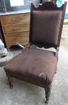 Victorian mahogany upholstered Nursing chair