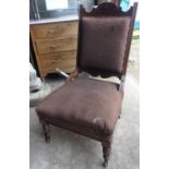 Victorian mahogany upholstered Nursing chair