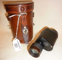 Carl Zeiss Jena 8 x 30 monocular in leather case, previously owned by Captain Oswald Buckley