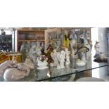 Collection of assorted china ornaments and figurines, inc. Lladro pigs