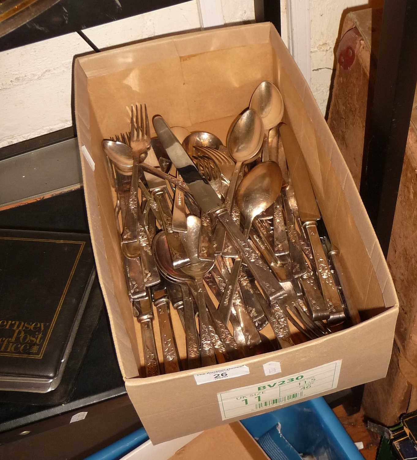 A quantity of stainless steel cutlery by Smith Seymour Ltd of Sheffield, together with an album of - Image 2 of 2