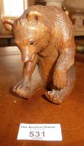 Victorian Black Forest carved wooden bear, approx. 12cm high