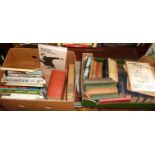 Two boxes of assorted books, inc. Mrs Beeton's Household Management 1923, Umar Khaiyam, 1924 and