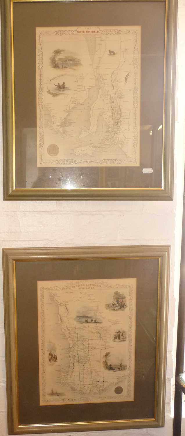 19th c. map of Van Diemens Land or Tasmania, drawn and engraved by J. Rapkin and a similar map of - Image 2 of 2