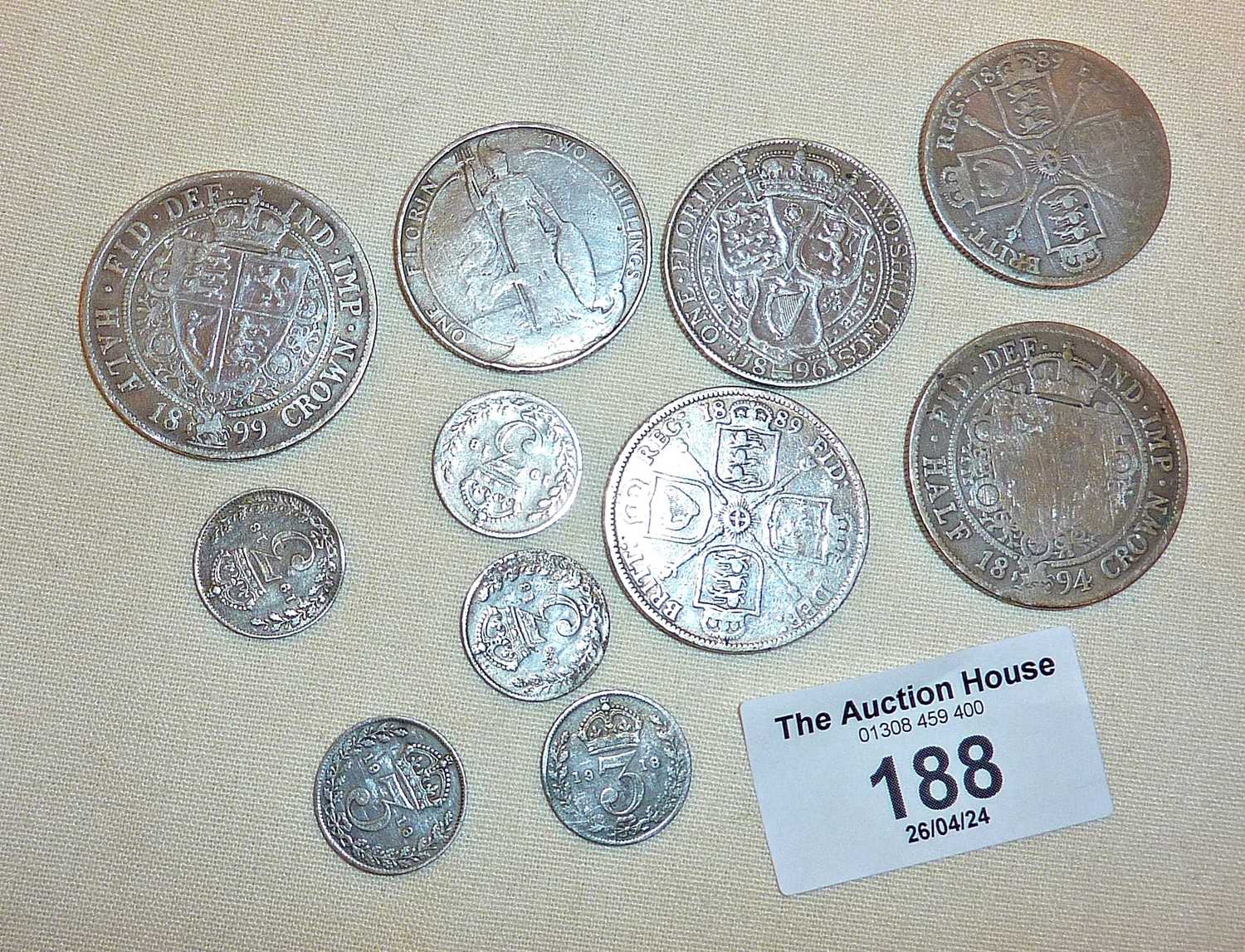 Old silver coins, approx. 77g