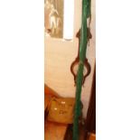 Vintage Auger Fly-King fishing rod, together with a canvas bag containing fishing accessories,