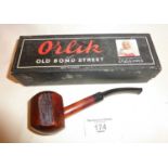 Unused vintage Orlik briar tobacco pipe in box