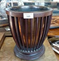 19th c. mahogany wine cooler with copper liner