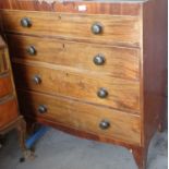 19th c. chest of four drawers