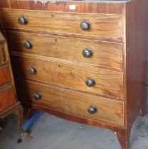 19th c. chest of four drawers