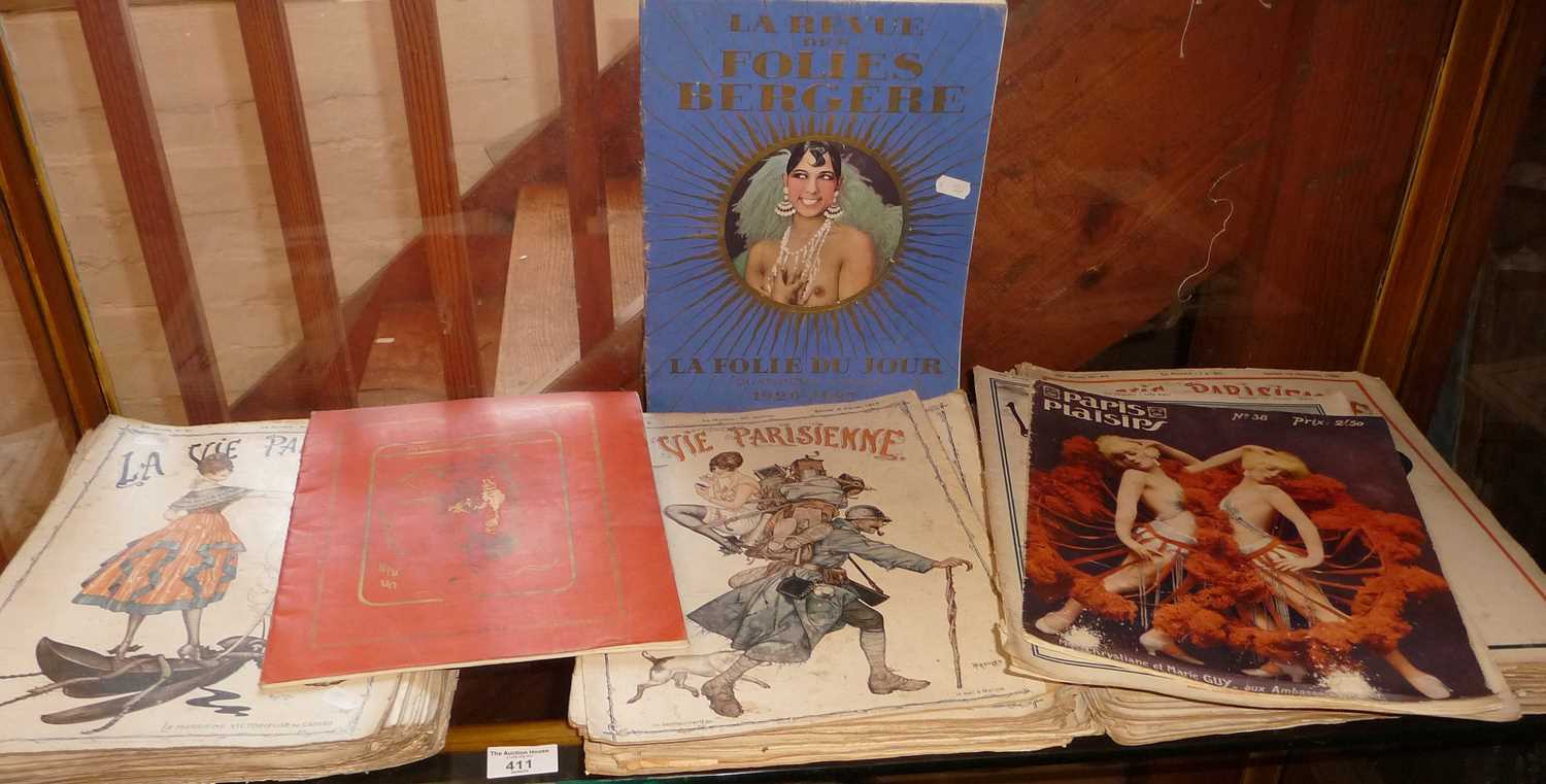 1910's/1920's good quantity of La Vie Parisienne French fashion magazines, with many