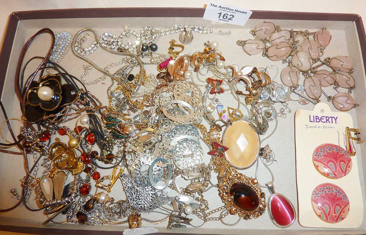 Quantity of costume jewellery, inc. Liberty clip-on earrings
