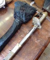 Naval Officer's sword and scabbard, 1827, pattern stamped Friedberg & Co. of Portsmouth, with