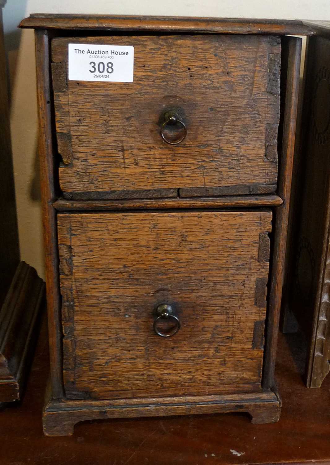 19th century oak spice drawers