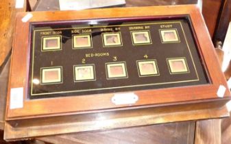 Edwardian mahogany cased servant's indicator box