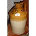 Stoneware flagon (1 gallon) with stamped mark for Mansford & Ball of Frome