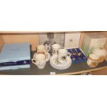 Assorted commemorative china, inc. Crown Ducal "1st Moon Landing" plates, etc.