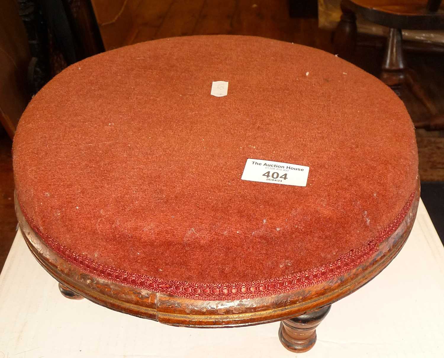 19th c. circular footstool