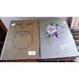 Two postcard albums of mixed cards