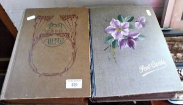 Two postcard albums of mixed cards