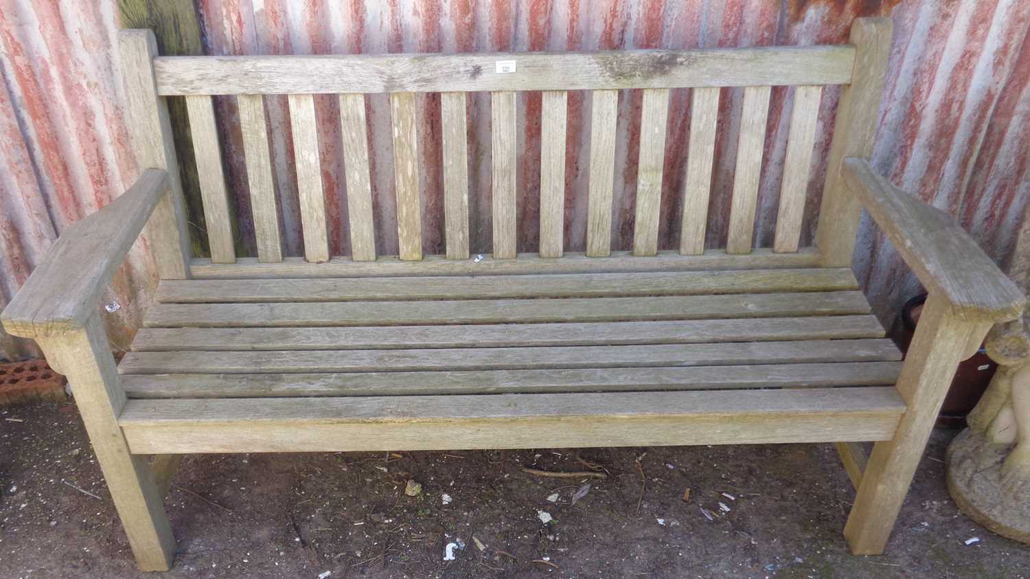 Wooden garden bench, 59" long