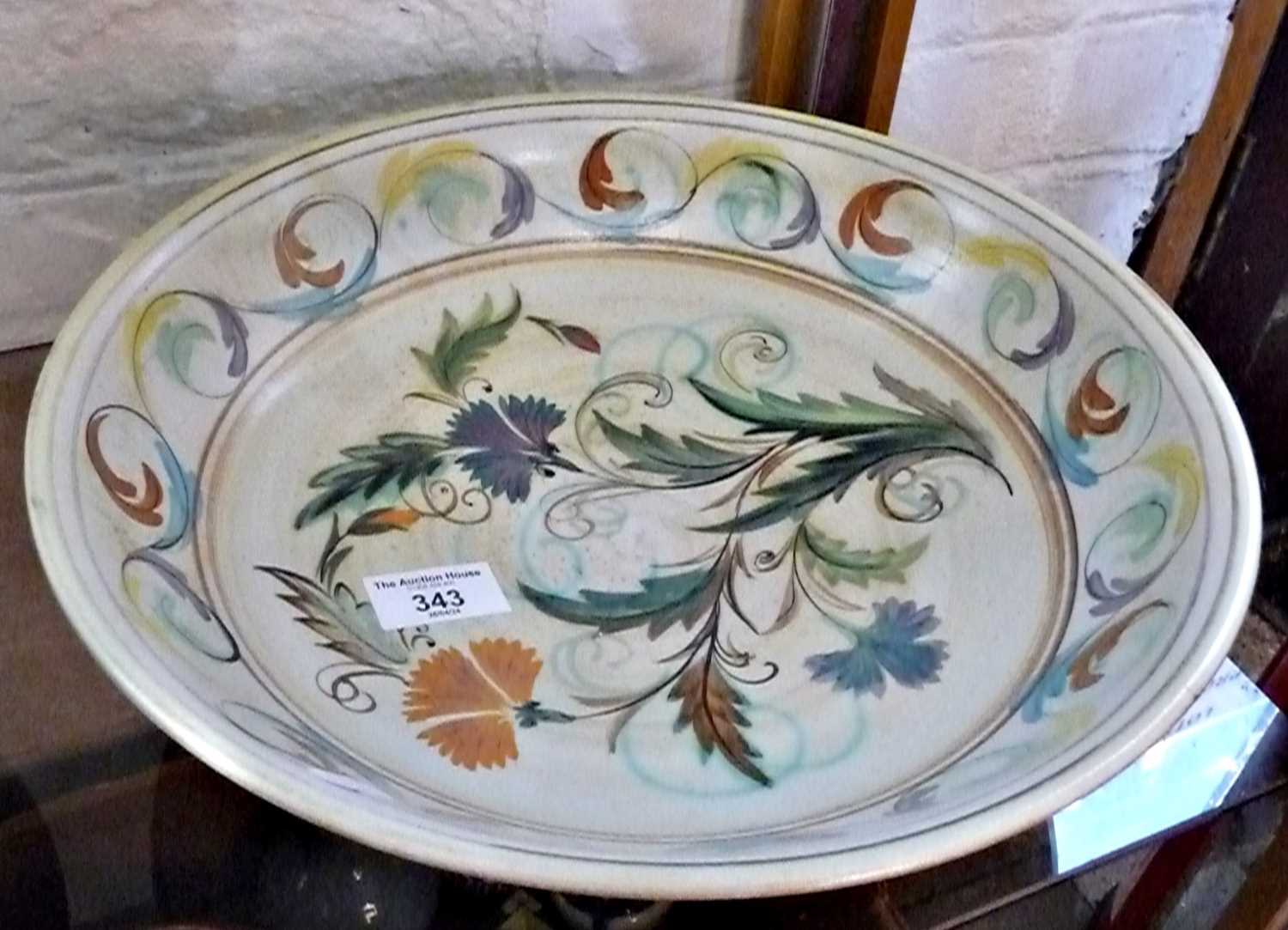 A Glyn Colledge for Denby large fruit bowl, 32cm diameter