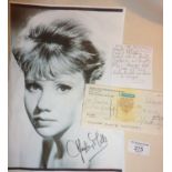 Cheque signed by film actress, Hayley Mills