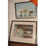 Arthur Gibson, limited edition framed print of Concorde and the Red Arrows