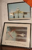 Arthur Gibson, limited edition framed print of Concorde and the Red Arrows