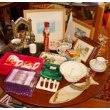 Miscellaneous items, inc. Llewelyn-Bowen china mugs, Portmeirion Christmas tray, Bruce Munro