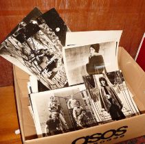 Vintage black and white press photographs of various film stars, inc. Julie Christie, Liz Taylor,