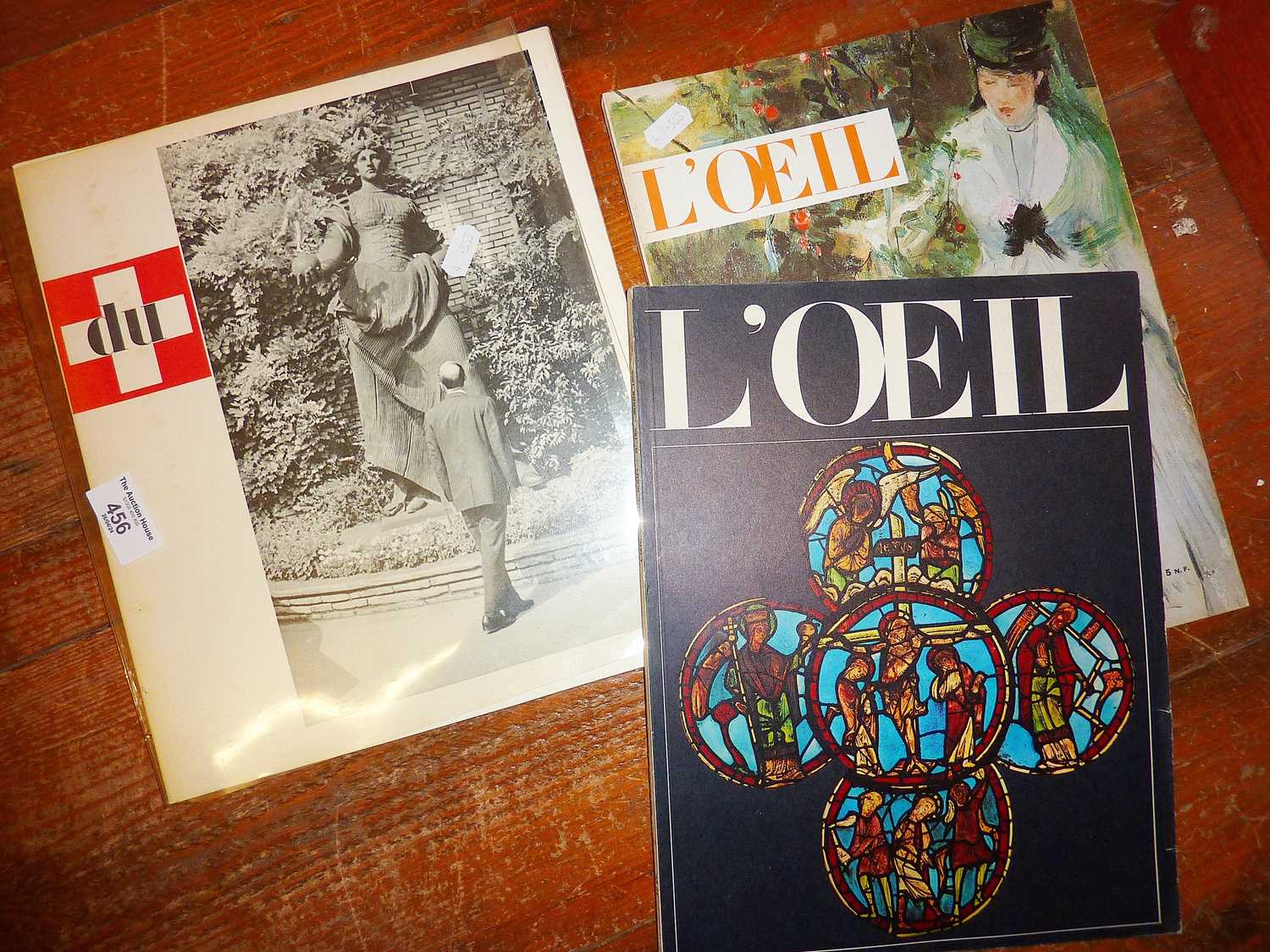 1967 issue of Du art magazine and two "L'oeil" magazines, 1961 and 1968