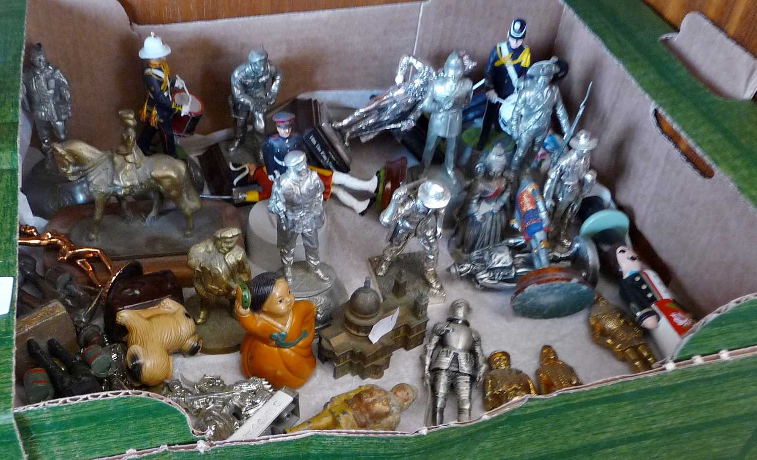 Painted and unpainted Stadden and other 8cm figures, with souvenir figures, 35 pieces