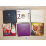 Royal Mint: Six £5 silver Proof coins boxed with COAS, Royalty themed