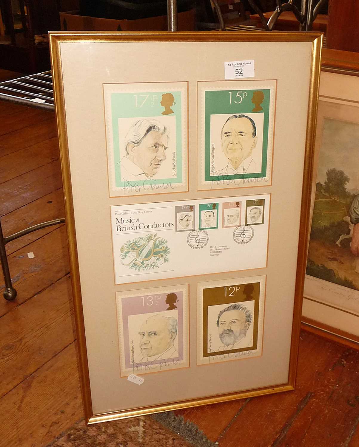 Framed and mounted FDC's of famous conductors, all bearing the autograph of the composer and - Image 2 of 2