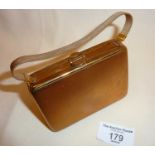 Vintage Burlington minaudiere in the form of a miniature handbag. One side for keeping one's