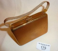 Vintage Burlington minaudiere in the form of a miniature handbag. One side for keeping one's