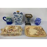 Lot to include Chinese ceramics, Chinese style metal mounted vase and an Aesthetic movement tureen,