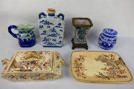 Lot to include Chinese ceramics, Chinese style metal mounted vase and an Aesthetic movement tureen,