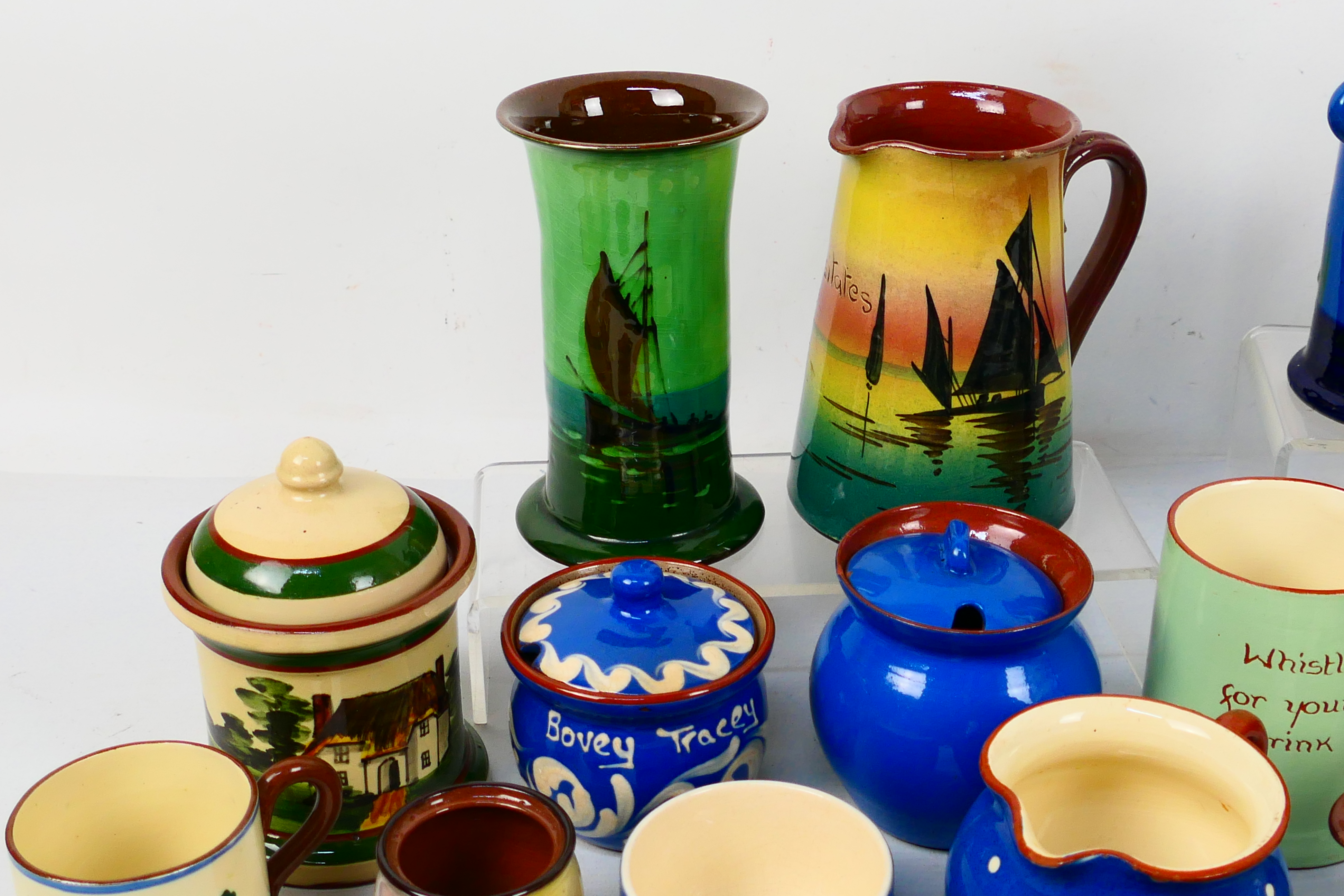 A collection of Torquay pottery wares to include bowls, jugs, cups and other, various manufacturers. - Image 10 of 20