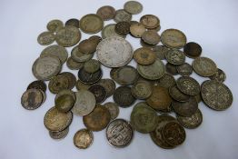 A collection of predominantly silver content coins, Victorian and later to include florins,