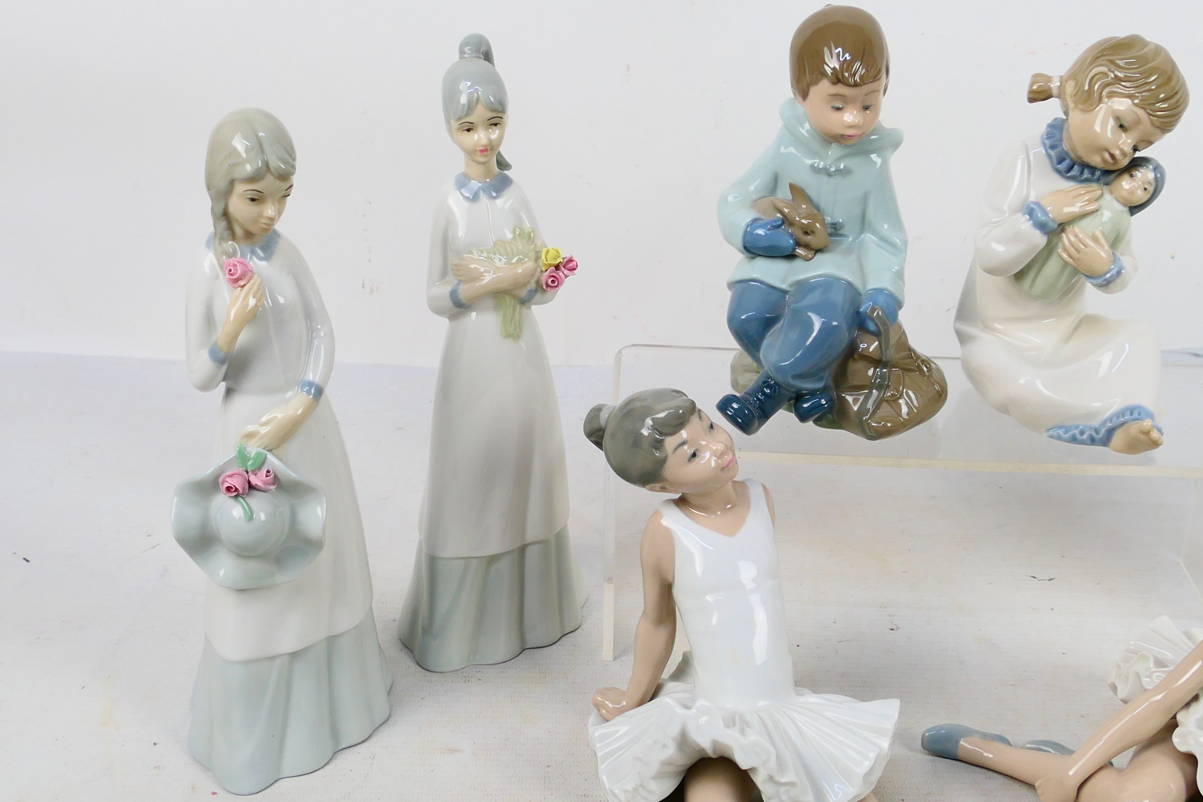 A group of Spanish porcelain figures to include Nao ballerinas and similar, - Image 3 of 9