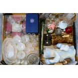 A mixed lot of ceramics and glassware to include boxed Stuart Crystal,