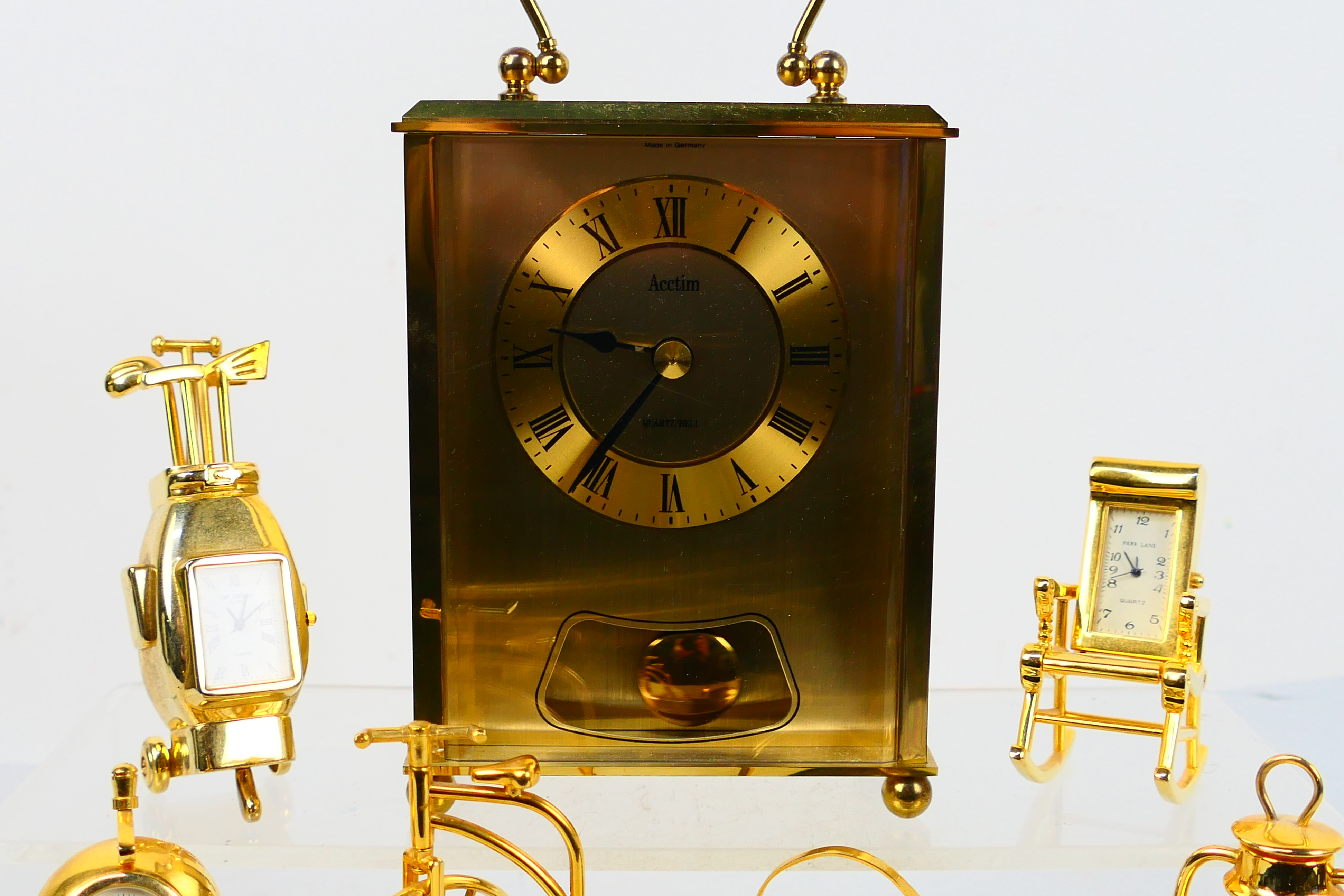 A collection of clocks, predominantly miniature novelty clocks. - Image 2 of 7