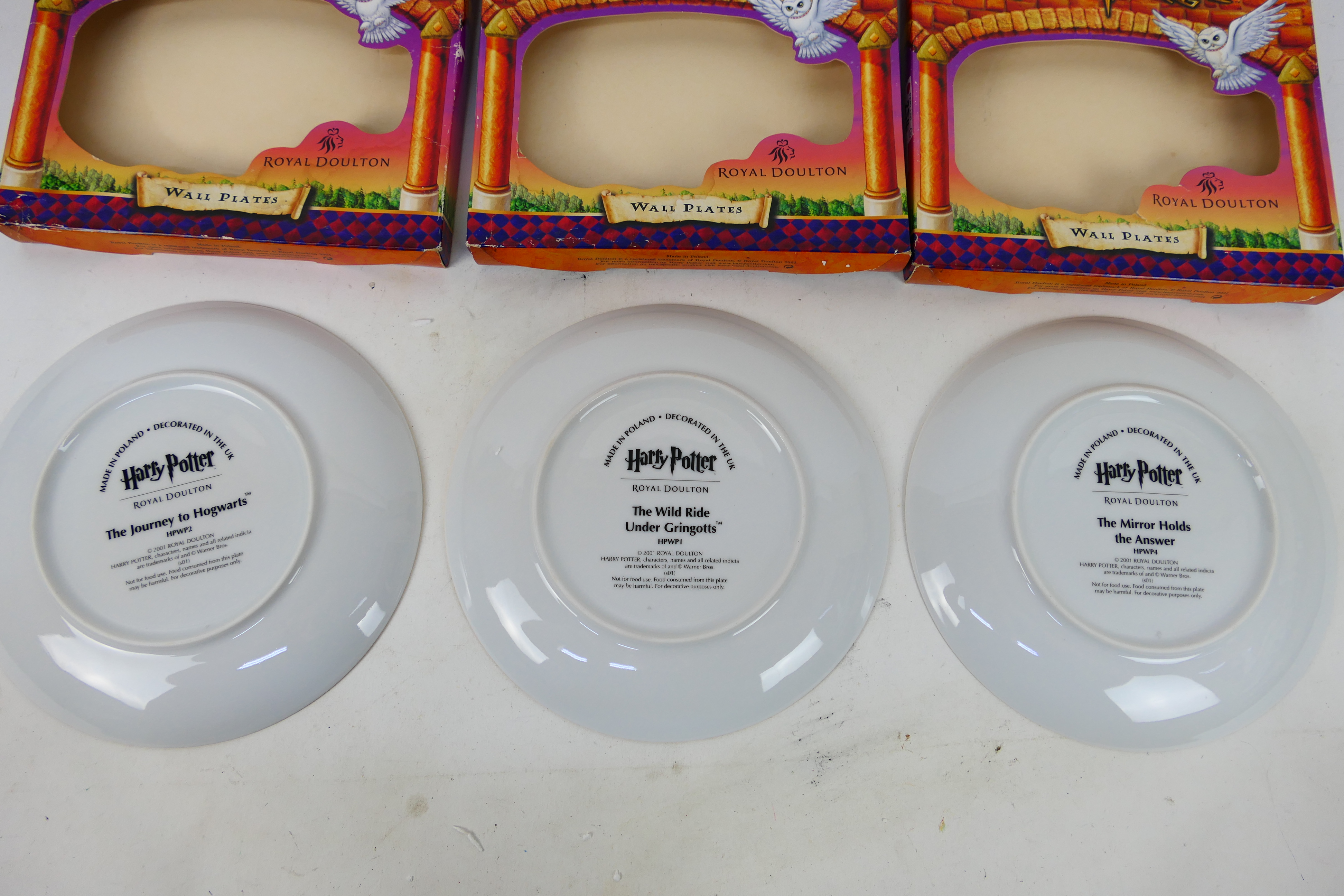 Royal Doulton - Three boxed Harry Potter wall plates, # HPWP4 The Mirror Holds The Answer, - Image 5 of 6