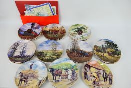 A quantity of collector plates, predominantly train and working horses related.