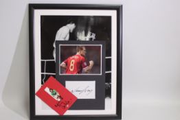 Sporting Memorabilia - Three images bearing signatures to include Sir Henry Cooper,