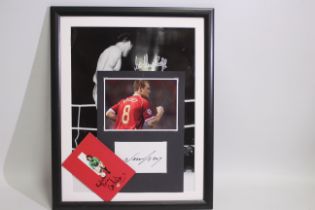 Sporting Memorabilia - Three images bearing signatures to include Sir Henry Cooper,